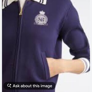 Ralph Lauren Varsity Jacket Sporty Rich Girl Vibes Iconic Crested Large Preppy